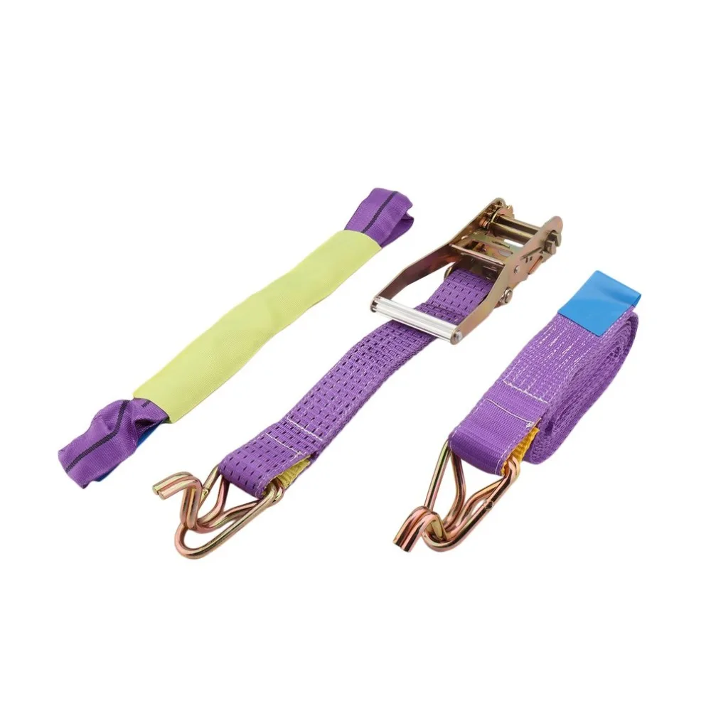 

4 PCS Universal Ratchet Tie Down Straps Adjustable Car Tire Wheel Strap 5000kg Capacity Durable Recovery Car Belt