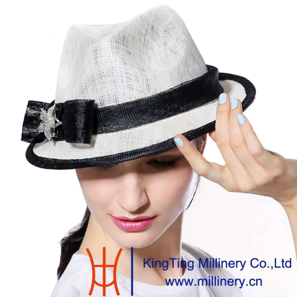 June'syoung New Arrivals Summer Women Sinamay Hats 100 Sinamay Floral