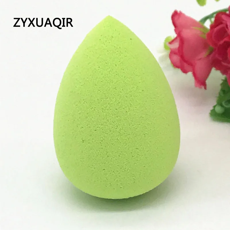 Губка для макияжа Профессиональный косметический спонж для отбеливающий увлажняющий bb-крем для макияжа Мягкая губка для воды оптом - Цвет: green Water droplets
