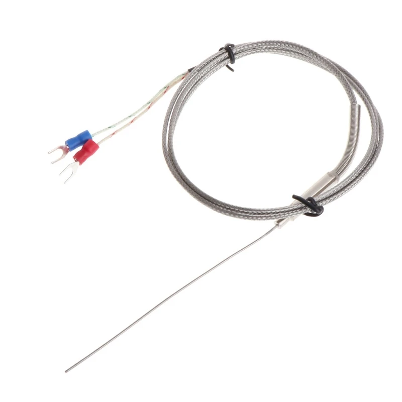 

K-Type Thermocouple Probe 1mm x 100mm 2-wires Temperature Sensors 2-Terminals 1m