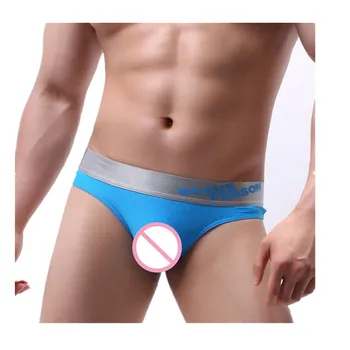 

Sexy Panties Thongs Spandex Panties Slips Cueca Men's Underpant Breathable Soft cotton Male Jockstraps