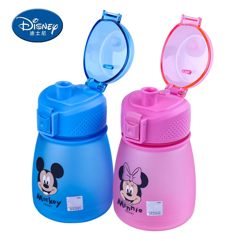 

Disney Mickey Mouse Water Bottle The Avengers Cartoon Kids Drinking Cup Disney Baby Cups Straight Drink Cup 390ml