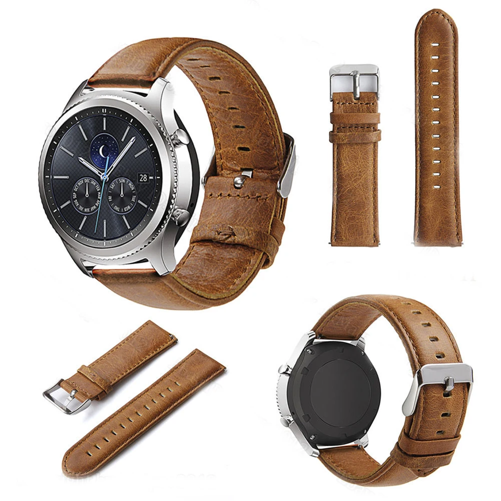 Новейший 20 мм ремешок для Samsung Gear sport S3 Classic Frontier watch Band из натуральной кожи loop huami