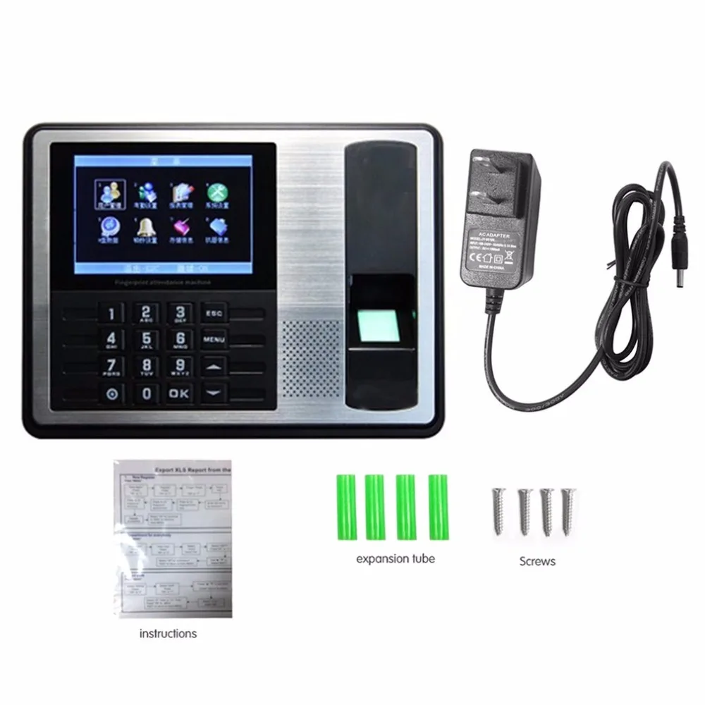 

LESHP A7 4.3-Inch TFT Color Screen Fingerprint Recorder Free-software Roll Machine Space-saving Employee Attendance Machine