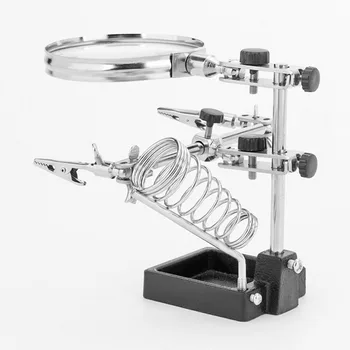 

Multi-function Spring Clamp Type Electric Iron Auxiliary Clamp Experimental Workbench Detection Magnifying Glass