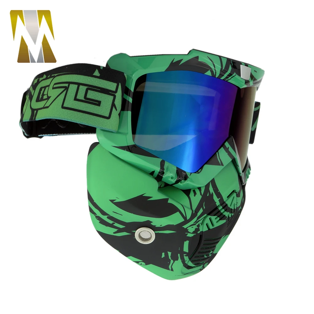Многофункциональная Съемная мотоциклетная rcycle маска для шлема goggle конкурентоспособная 3/4 мото шлемы маски на пол-лица защитные очки хорошая упаковка