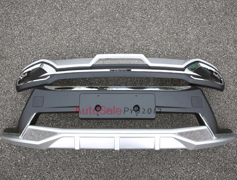 

For Toyota Highlander 2014 2015 2016 Plastic Front & Rear Bumper Protection Guard Skid Plate Trims
