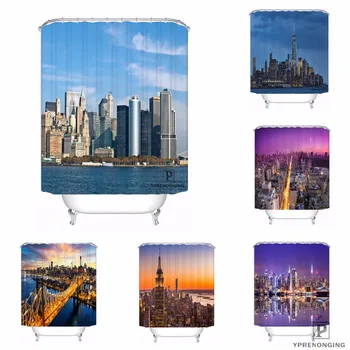 

Custom New York City Waterproof Shower Curtain Home Bath Bathroom s Hooks Polyester Fabric Multi Sizes#180421-Sina-10