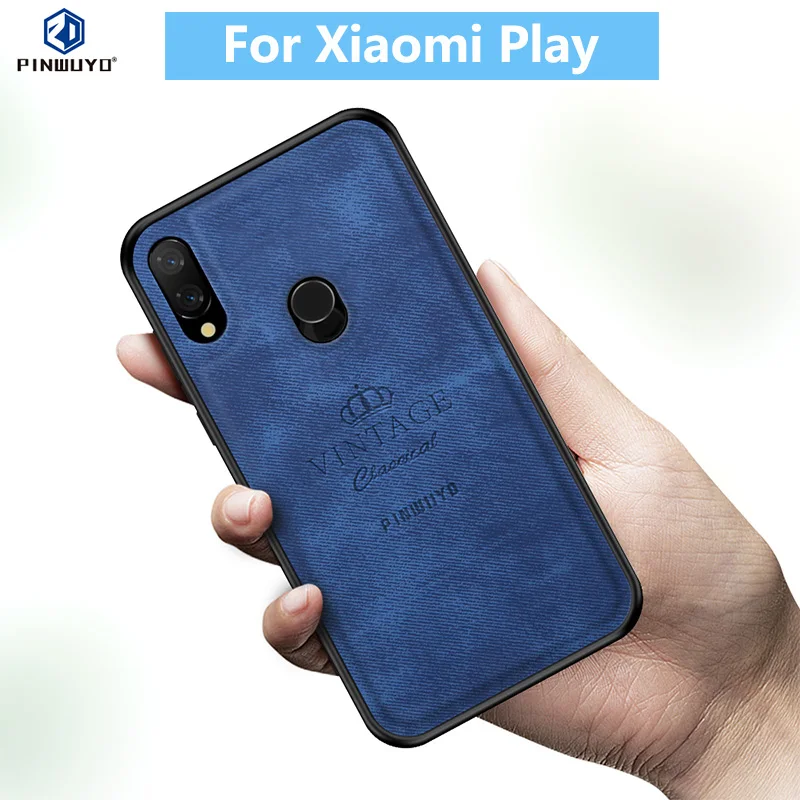 

100% Original PINWUYO VINTAGE PU Leather Hard Shockproof Protective Phone Case for Xiaomi Mi Play Case