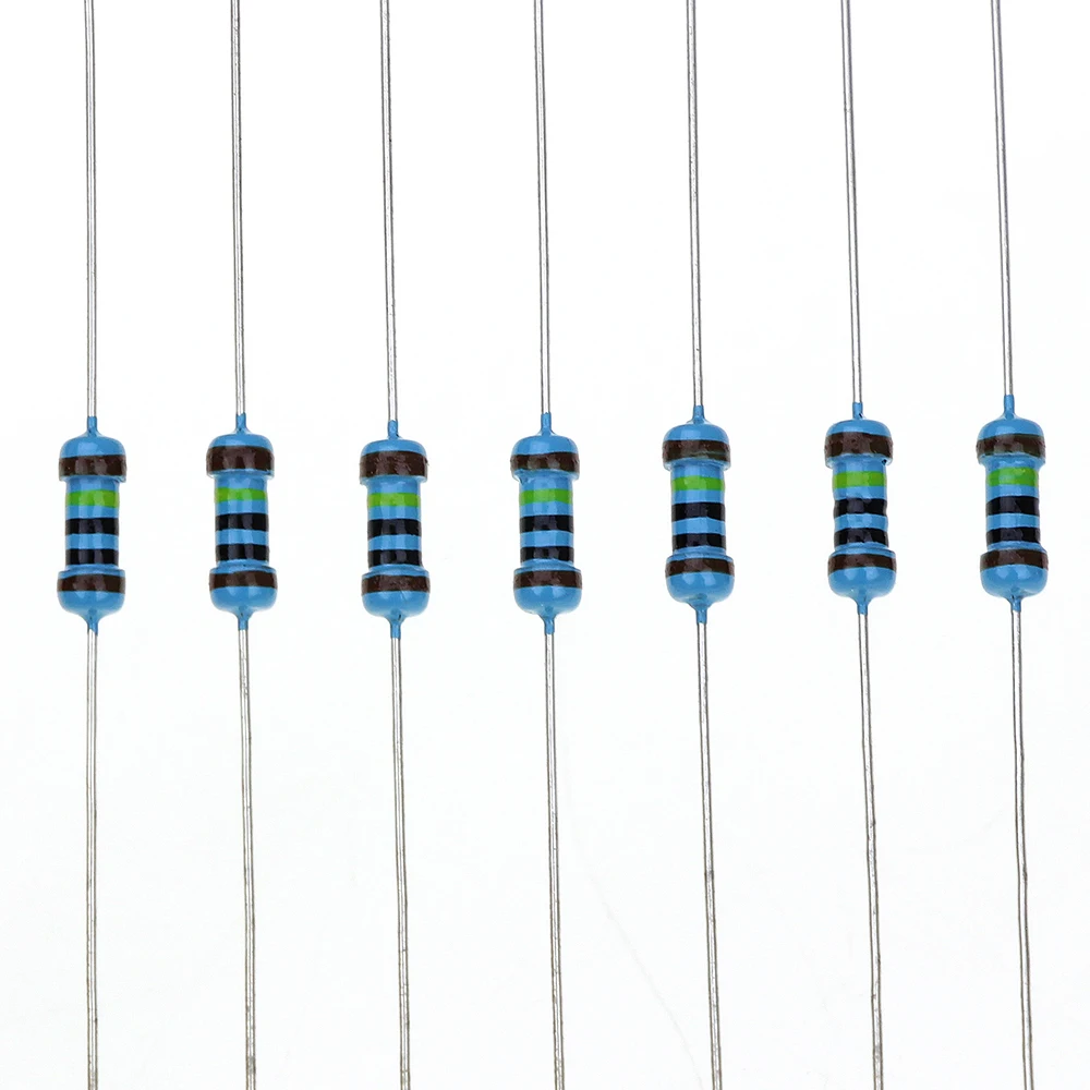 1/4W Resistance metal film resistor metal film resistors 1% Metal Film Resistor Pack Assorted Kit 30 Kinds 1K 10K 100K 220ohm 1M Resistors For School Education Lab DIY