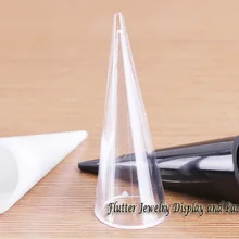 50 шт./лот Пластик 3-Цвет конус демонстрационный стенд для колец, кольцо-держатель на палец для мобильного кольцо Витрина