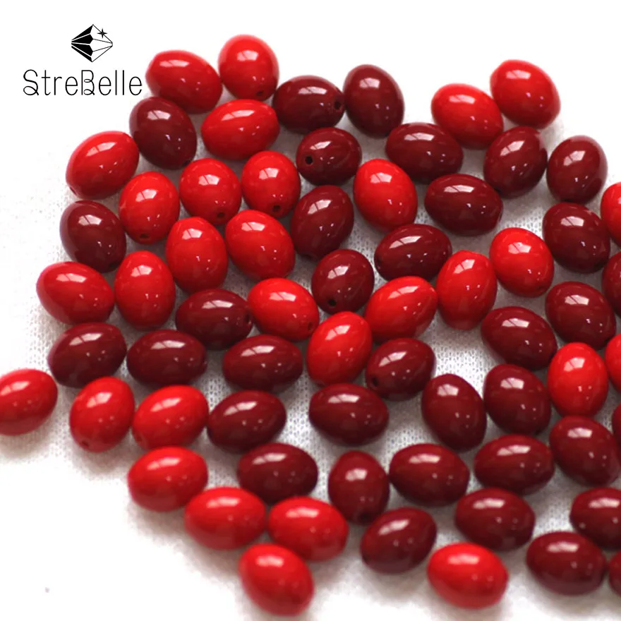 

11X8mm 13X10mm 100pcs Beautiful Fashion Crystal Glass Oval Beads Loose Beads Pure Color Beads DIY necklace Bracelets beads
