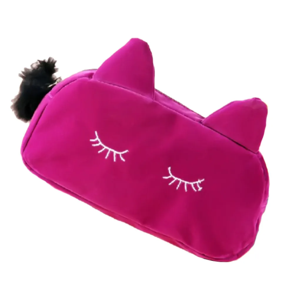 

MCvilla 2016 Cute Woman handbag Cat Cosmetic Bags Purse Cartoon make up Organizer Zipper Holder Handbags Travel Toiletry Bag