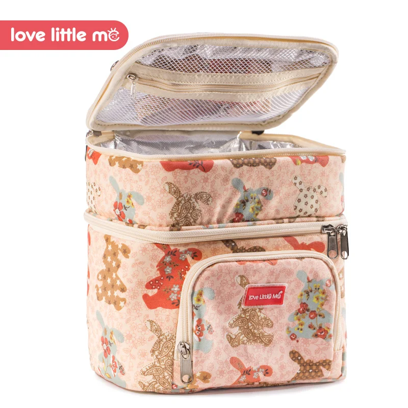 

love little me brand portable high capacity insulation bags breast milk fresh-keeping package feeding bottle mummy bag #L-NB01