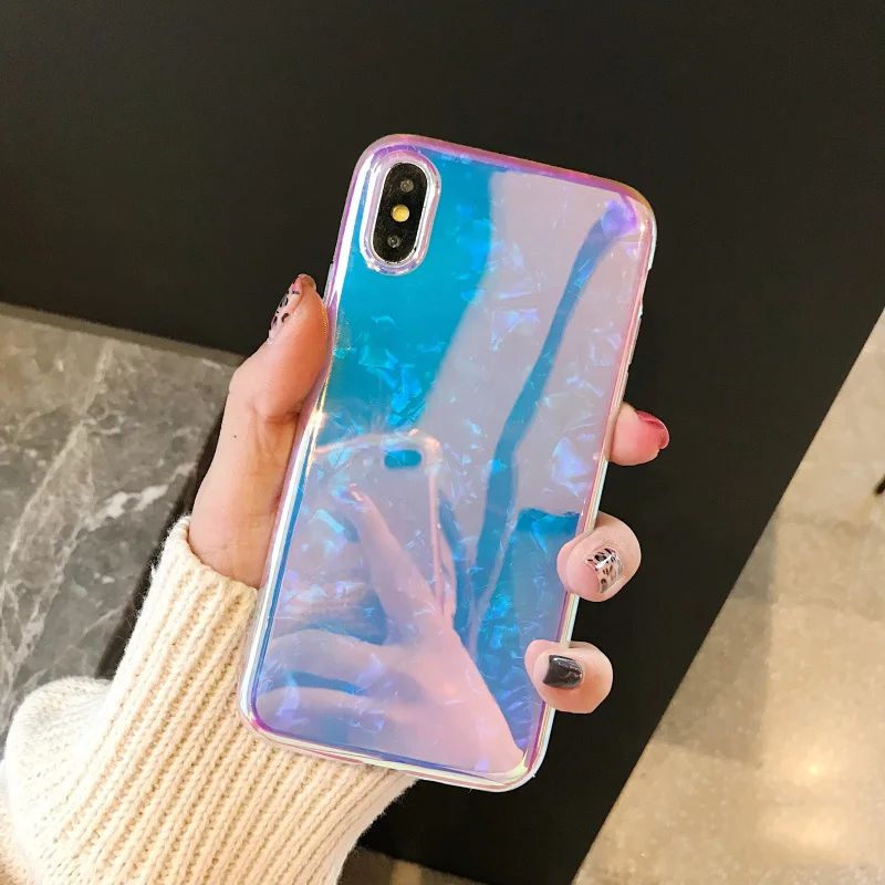 

Laser mirror case for iphone 11 11Pro Max XS Max XR XS Shiny hard phone case for iphone 7 8 6 6s Plus back cover capa