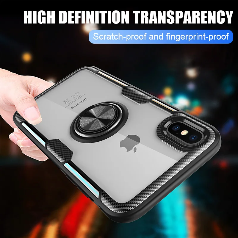 ZNP Luxury Magnetic Ring Stand Phone Case For iPhone 6 6s 7 8 Plus X Holder Full Cover Cases For iPhone X XS Max XR Case Shell