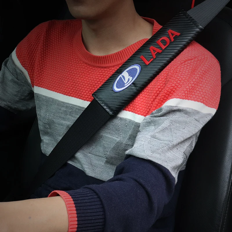 

2X Car Styling Seat Belt Shoulder Cover Pads For Lada Granta Kalina 2 Largus Priora Niva Samara Vaz Signet 4x4 Xray 2109 2107