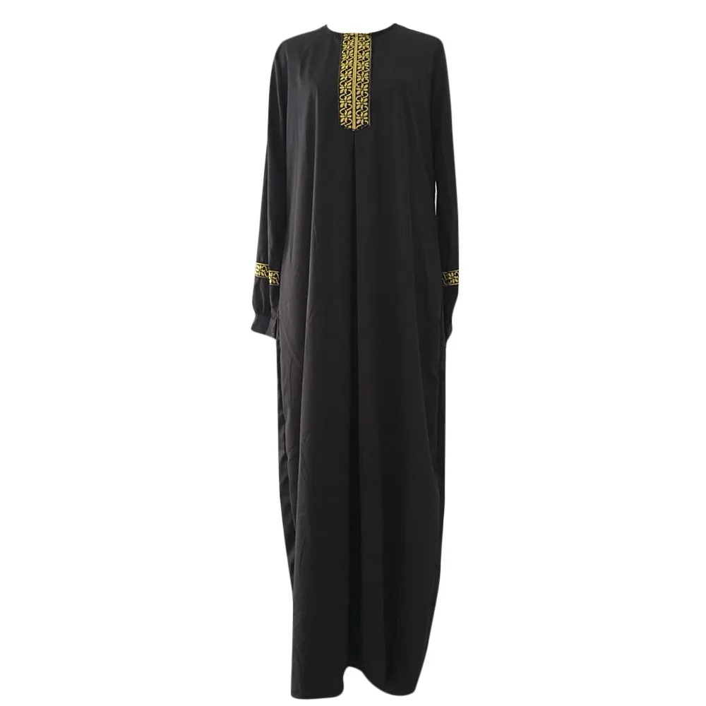 Модное мусульманское платье для женщин, плюс размер, с принтом, абайя, мусульманское макси платье, повседневное, кафтан, длинное платье, абайя, мусульманская одежда для женщин, Новинка