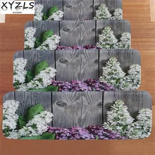 XYZLS 5 шт./компл. лаванды узор в виде кленового листа противоскользящие лестничные Коврики для лестницы этапная пластина коврик на кухню Пол Дверной Коврик 22*70 см