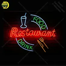 Еда напиток Ресторан неоновый знак Стекло пробки лампочка отель значки свет лампы дисплей вывеска ручной работы неоновый свет для комнаты стены