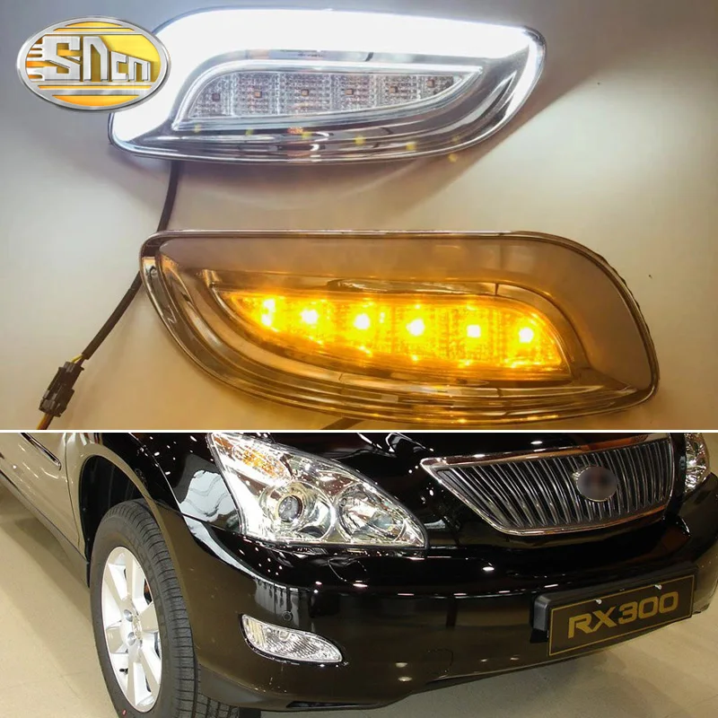 Для Lexus RX330 RX350 2003 2004 2005 2006 2007 2008 2009 светодиодный DRL Габаритные огни светодиодные противотуманные лампы с сигнала поворота стиль реле