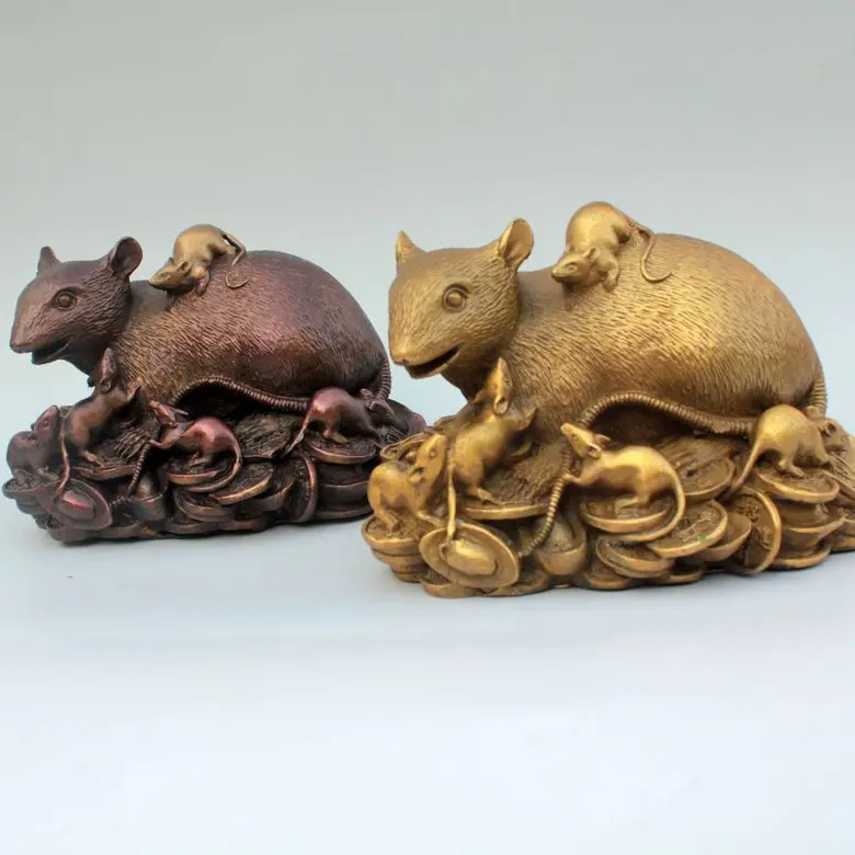 

Copper mouse decoration brass money mouse derlook lucky mouse decoration gift