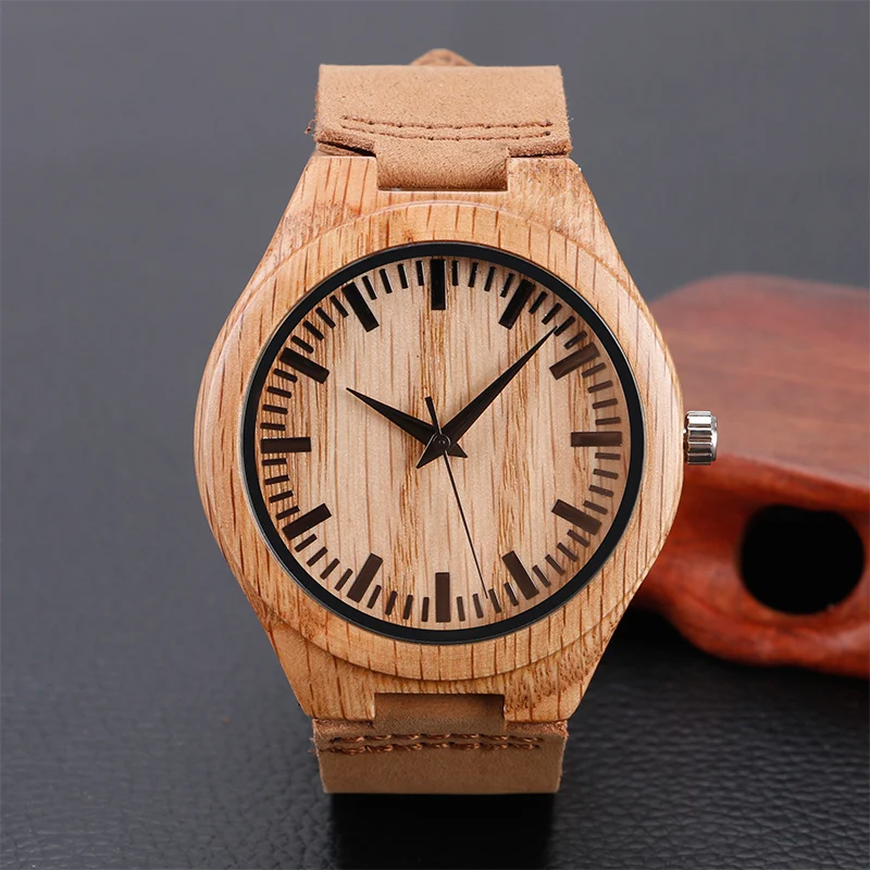 Creative Simple Wood font b Watches b font Men s Minimalist Design Wrist font b Watch