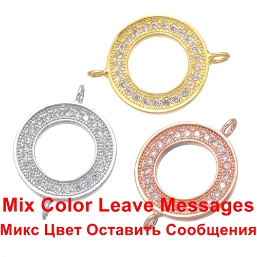 DIY серьги Разъемы Выводы Micro Pave CZ Медь Разъем Подвески Аксессуары для Для женщин Браслеты серьги ожерелья решений - Цвет: MixColorLeaveMessage