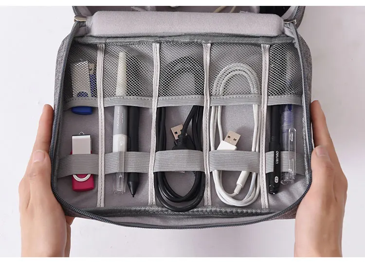 Ударопрочный органайзер для кабеля, сумка, водонепроницаемый наушник, цифровой USB кабель, сортировка, дорожные вставки, сумки, портативные аксессуары для путешествий