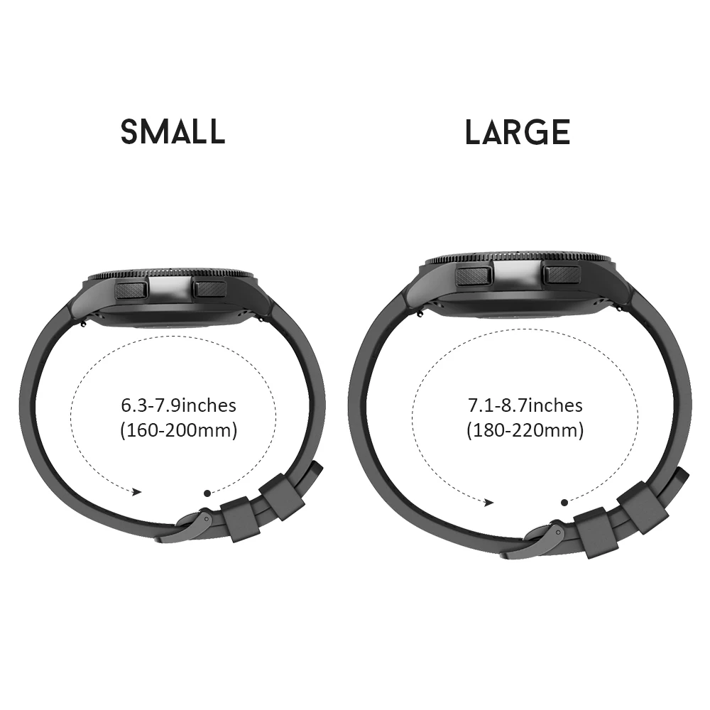 Ремешок силиконовый для Samsung Galaxy Watch 42 мм браслет Active Gear Sport/Gear S2 Classic SM R7320 Huawei GT 20