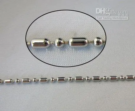 

12 Meters 2.5mm ball and oval beads chain M18661