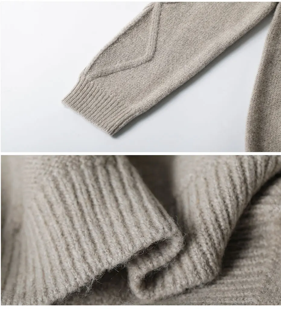 Markless зима толстый свитер Для мужчин О-образным вырезом теплый вязаный шерстяной свитер Мода Повседневное sueter hombre пуловер для Для мужчин MSA7709M