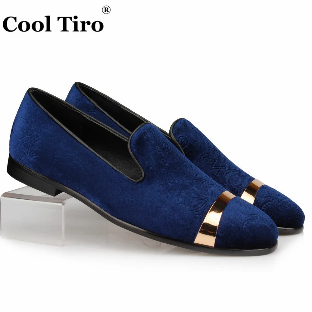 Embossed Velvet Men Slippers Loafers (1)
