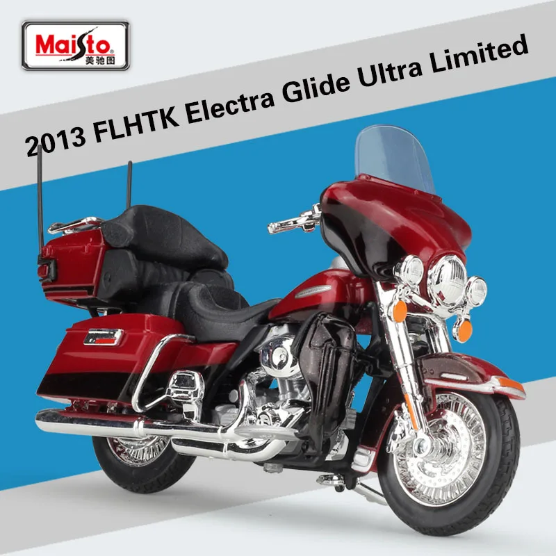 1:12 2013 FLUTK ELECTRA GLIDE Ультра ограниченная металлическая модель Maisto Diecast для спортивных гонок, мотоциклетная модель для коллекционирования - Цвет: Красный