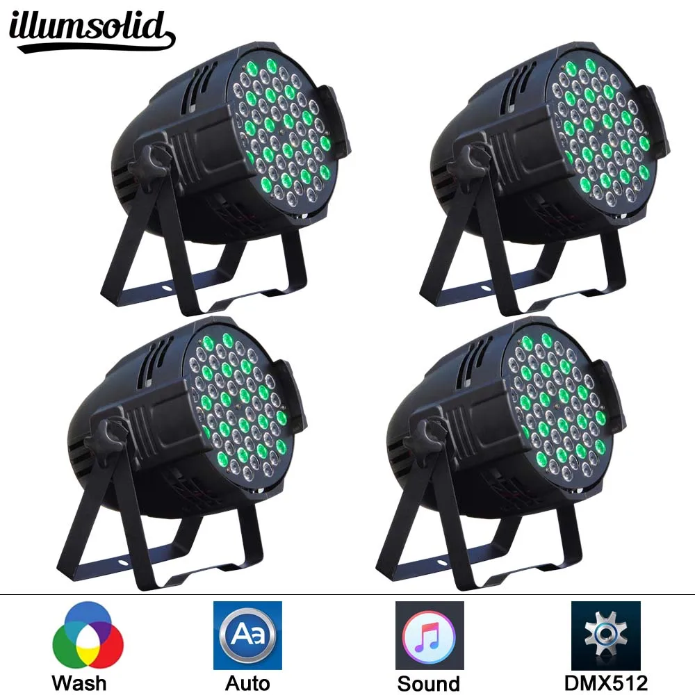 4 шт./лот 54x3 Вт led Par огни RGB 3в1 54x3w прожектор со светодиодами dmx512 Дискотека