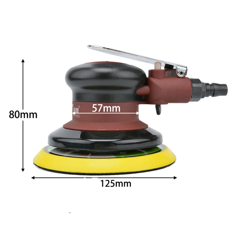 Borntun 125 мм пневматическая шлифовальная машина 5-дюймовый Sander авиация эксцентриковый полировки Полировальная Машина пневматический полировщик круглый дисковый накопитель пневматический полировщик
