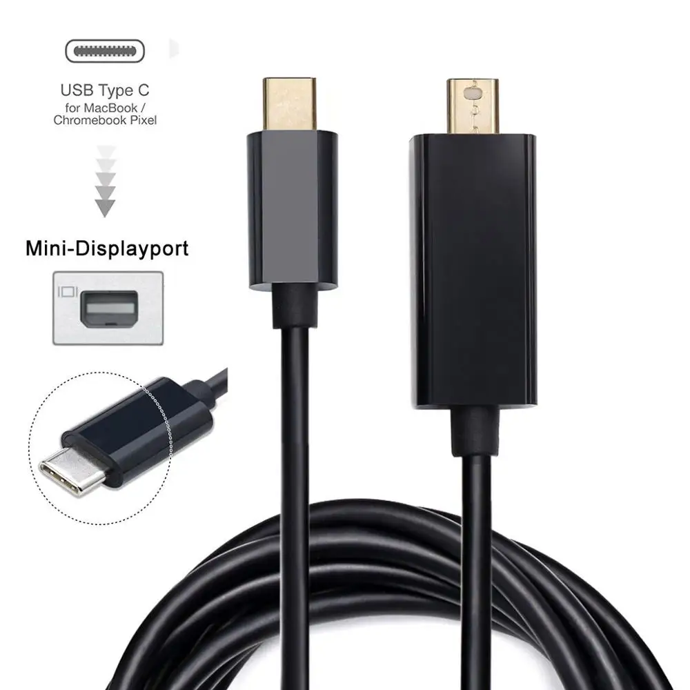 Cablecc USB 3.1 Type C to Mini DisplayPort DP Male 4K Monitor Cable for