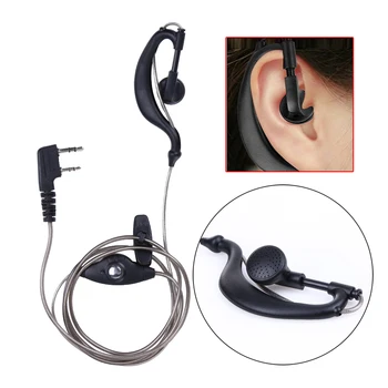 

2 Pin Earpiece Mic Finger PTT Headset for Kenwood BAOFENG UV-5R BF-888s Retevis H777 Ham Radio Hf Transceiver Car styling