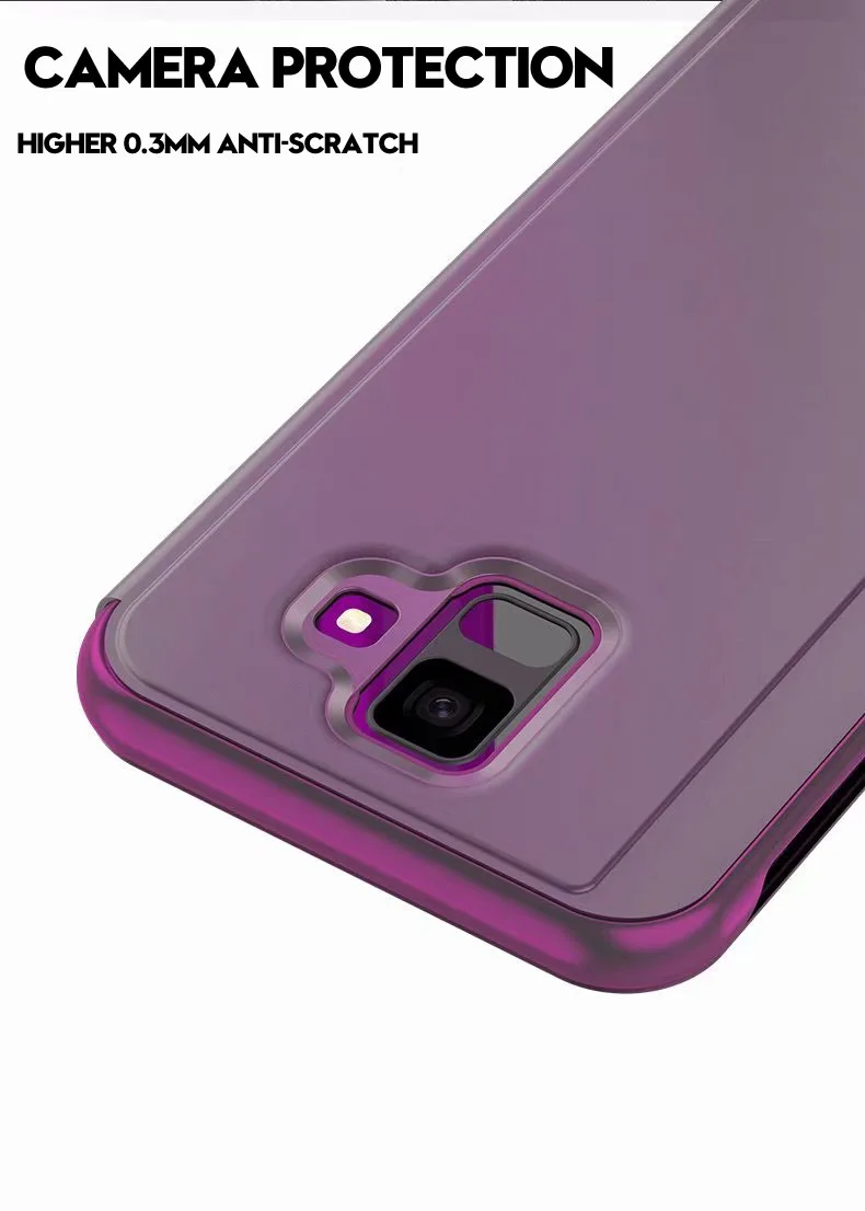 Умный зеркальный чехол-подставка для samsung J2, J3, J4, J5, J6, J7, J8 Prime Pro Max,,, США, ЕС, полный чехол для телефона