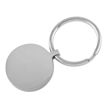 

CMK0039 Blank Round Key Chain Stainless Steel Keyring llaveros Keyring
