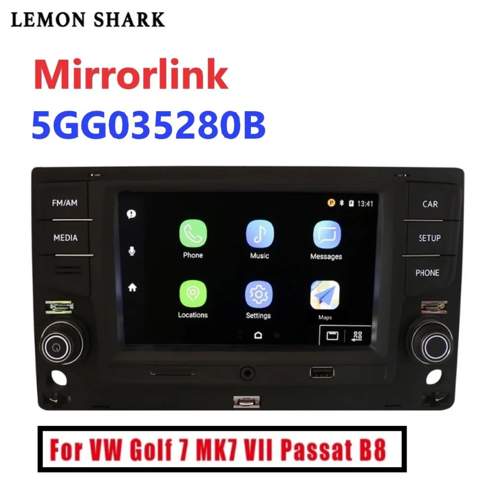 LEMON SHARK MQB 6.5 MIB Car Radio Mirrorlink Bluetooth OPS Reverse Camera For VW Golf 7 MK7