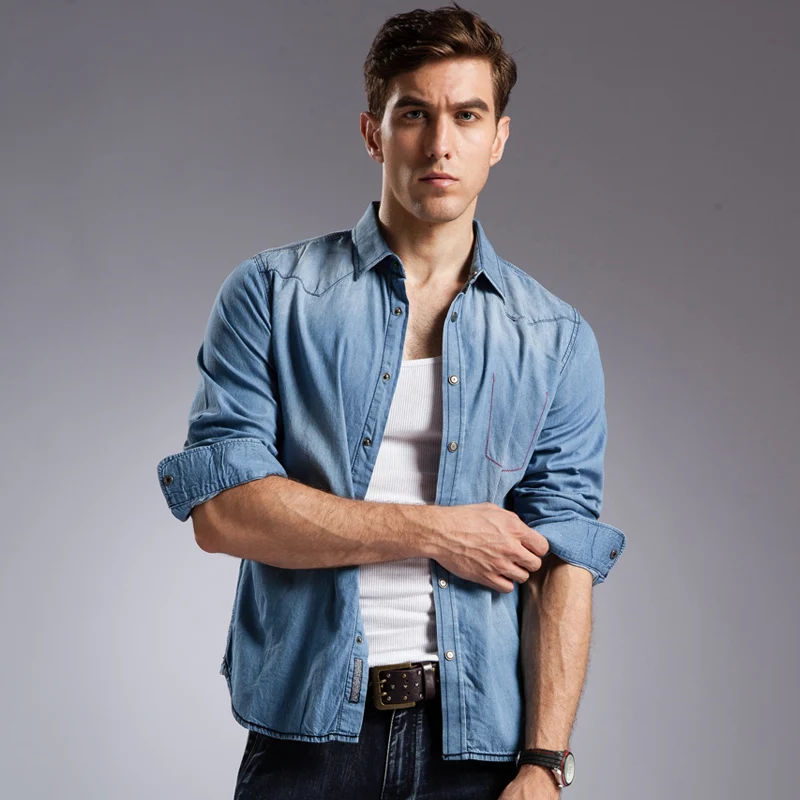 jean dress shirt mens