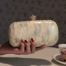 Luxus Spitze 2017 Mini Frauen Abendtaschen Designer Frauen Clutch bag Kette Strass Hochzeit Braut tasche Damen Geldbörse