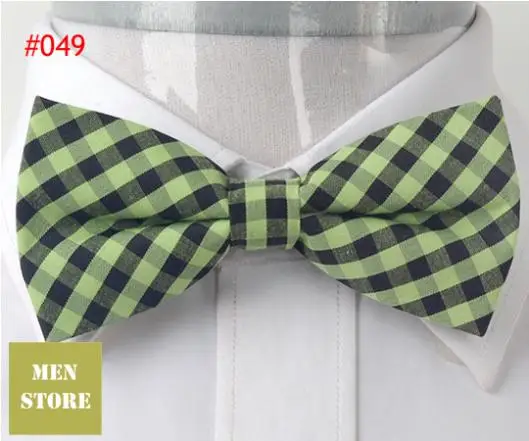 Проверка сетки галстук-бабочка в клетку предварительно завязанный смокинг галстук тканый Жених Свадебный Праздничный галстук-бабочка галстук распродажа - Цвет: BO049