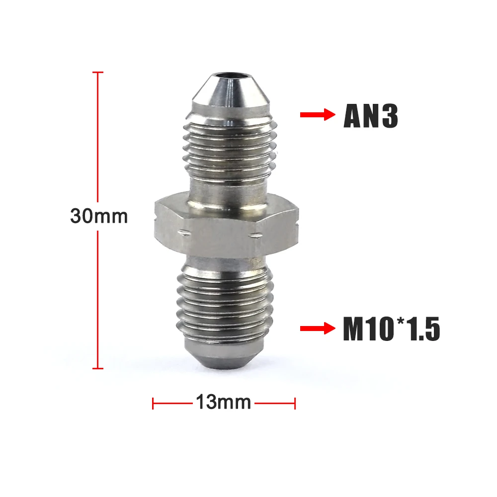 Pqy-черный AN3 Мужской 3/8x24 ФООН для M10x1.25/M10x1.5/M10x1.0 мужской пузырь Flare Нержавеющая сталь тормозной фитинги адаптер