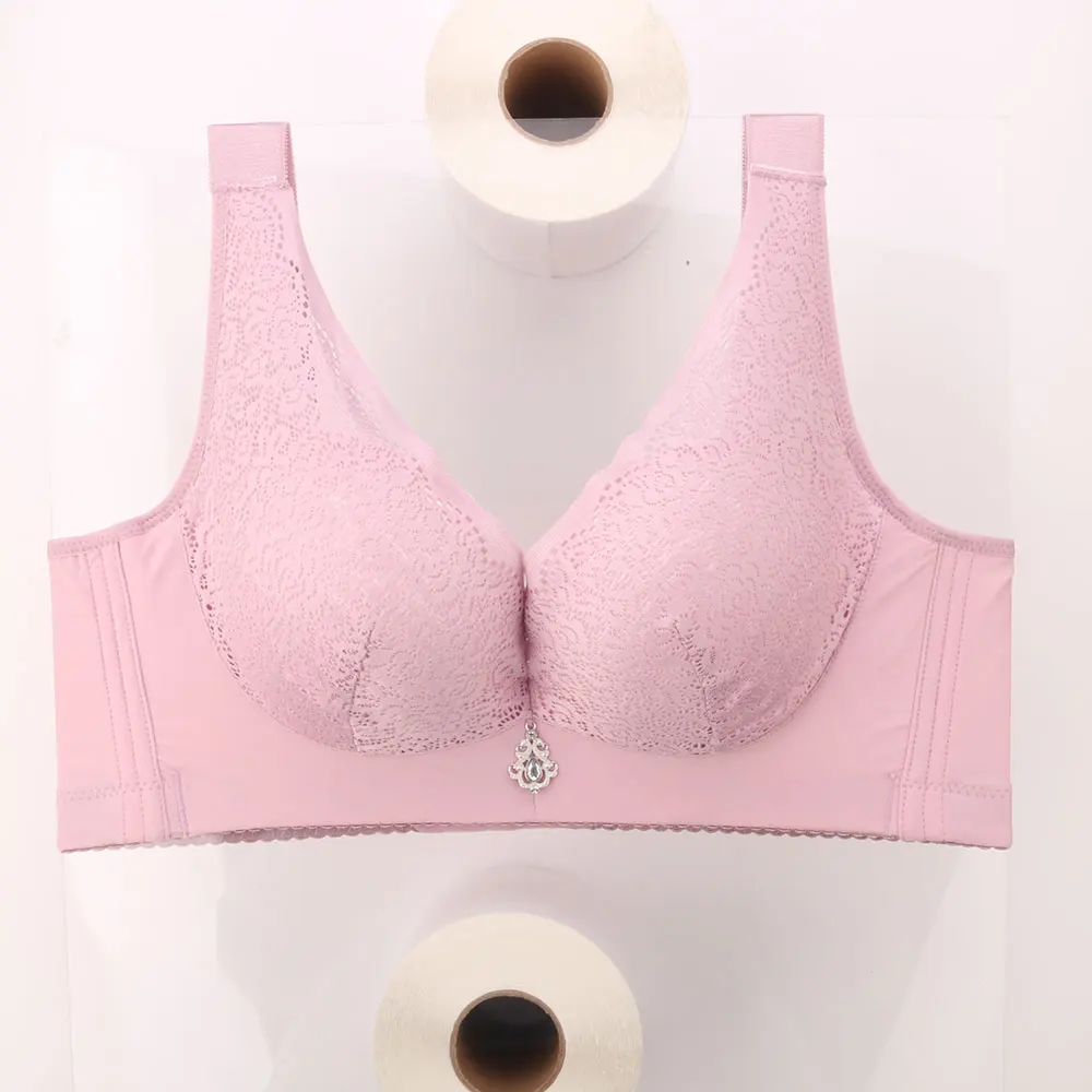 Plus Size Bra 120 52 50 48 46 C D E Cup No Rims Push Up Big Size Bras for Women Wireless Bralette Thin Cup Wireless Bra Lingerie