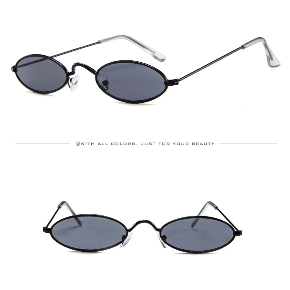 Модные солнцезащитные очки мужские женские очки ретро маленькие овальные солнцезащитные очки металлическая оправа солнцезащитные очки