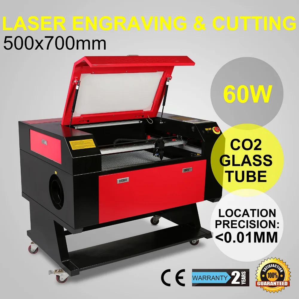 

60W CO2 LASER ENGRAVING ENGRAVER MACHINE CUTTER WOOD CUTTING USB 700*500mm