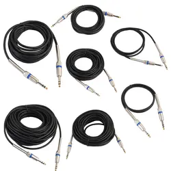 Новый 1/4 Jack мужчинами стерео аудио кабель для Усилители домашние Электрогитары смеситель кабель Micphone Динамик Провода шнур 5 м 10 м 15 м 12 м