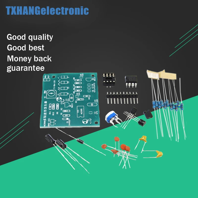 

DIY Kits NE555 Multi-channel Waveform Generator Suite Sine Triangle Square Wave Electronic Training Kit